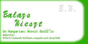 balazs wieszt business card